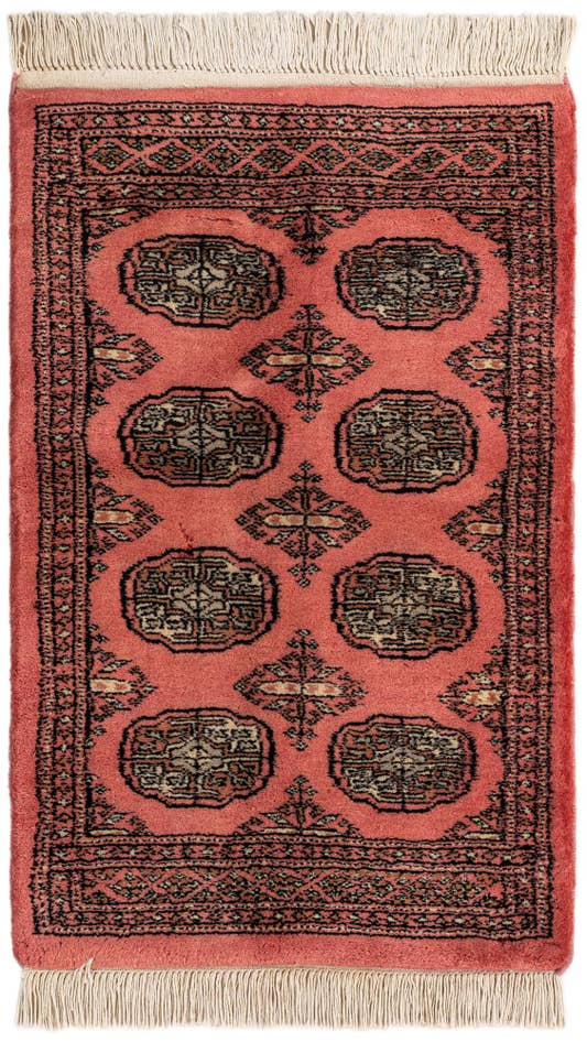 Detail image of 2' 2 x 3' 3 Hand Knotted Torkaman Persian Wool Rug