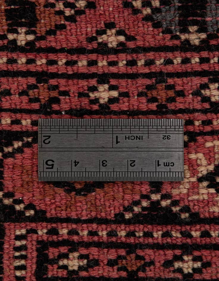 Detail image of 4' 2 x 6' 2  Hand Knotted Torkaman Persian Wool Rug