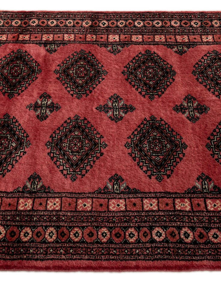 Detail image of 4' 2 x 6' 2  Hand Knotted Torkaman Persian Wool Rug