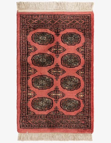 2' 2 x 3' 3 Hand Knotted Torkaman Persian Wool Rug