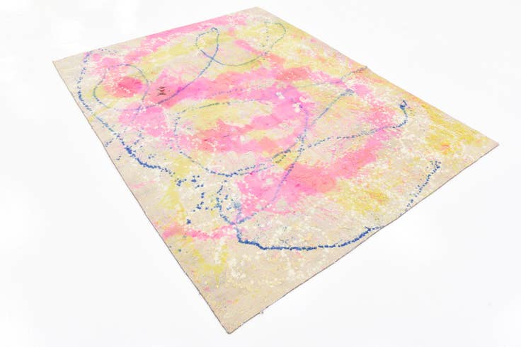 Detail image of 4' 10 x 6' 3 Hand Knotted Ultra Vintage Persian Wool Rug