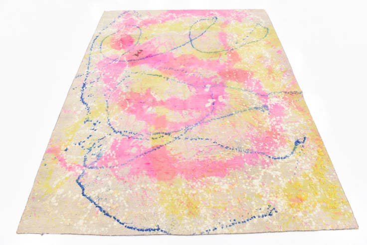 Detail image of 4' 10 x 6' 3 Hand Knotted Ultra Vintage Persian Wool Rug