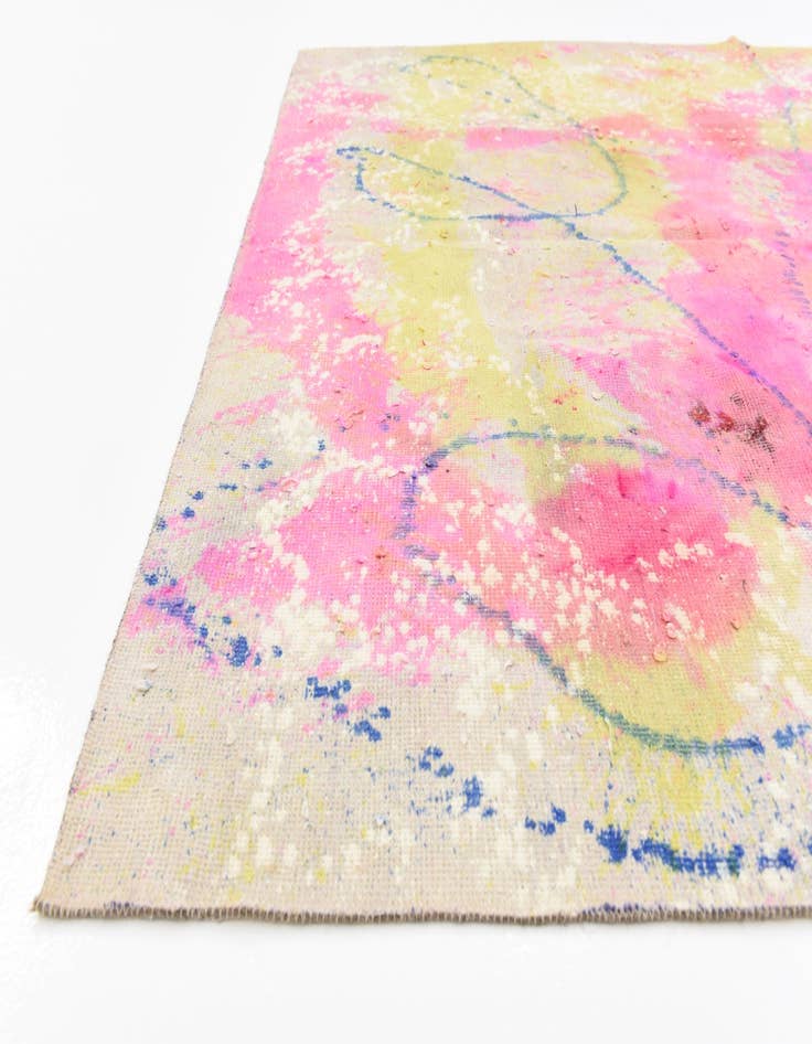 Detail image of 4' 10 x 6' 3  Hand Knotted Ultra Vintage Persian Wool Rug