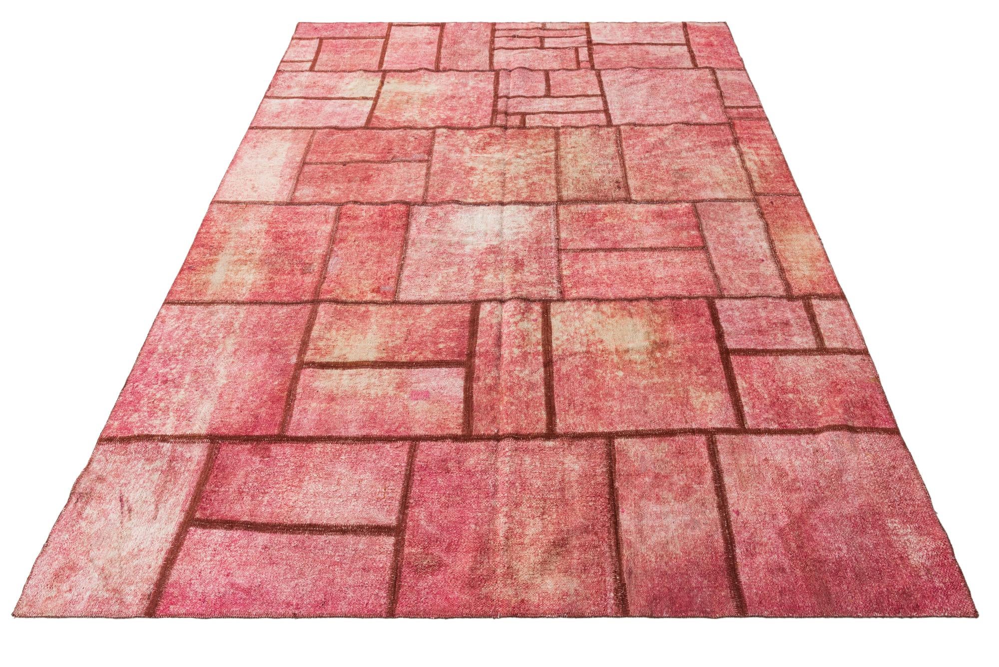 6' 10 x 9' 2 Hand Knotted Ultra Vintage Persian Wool Rug