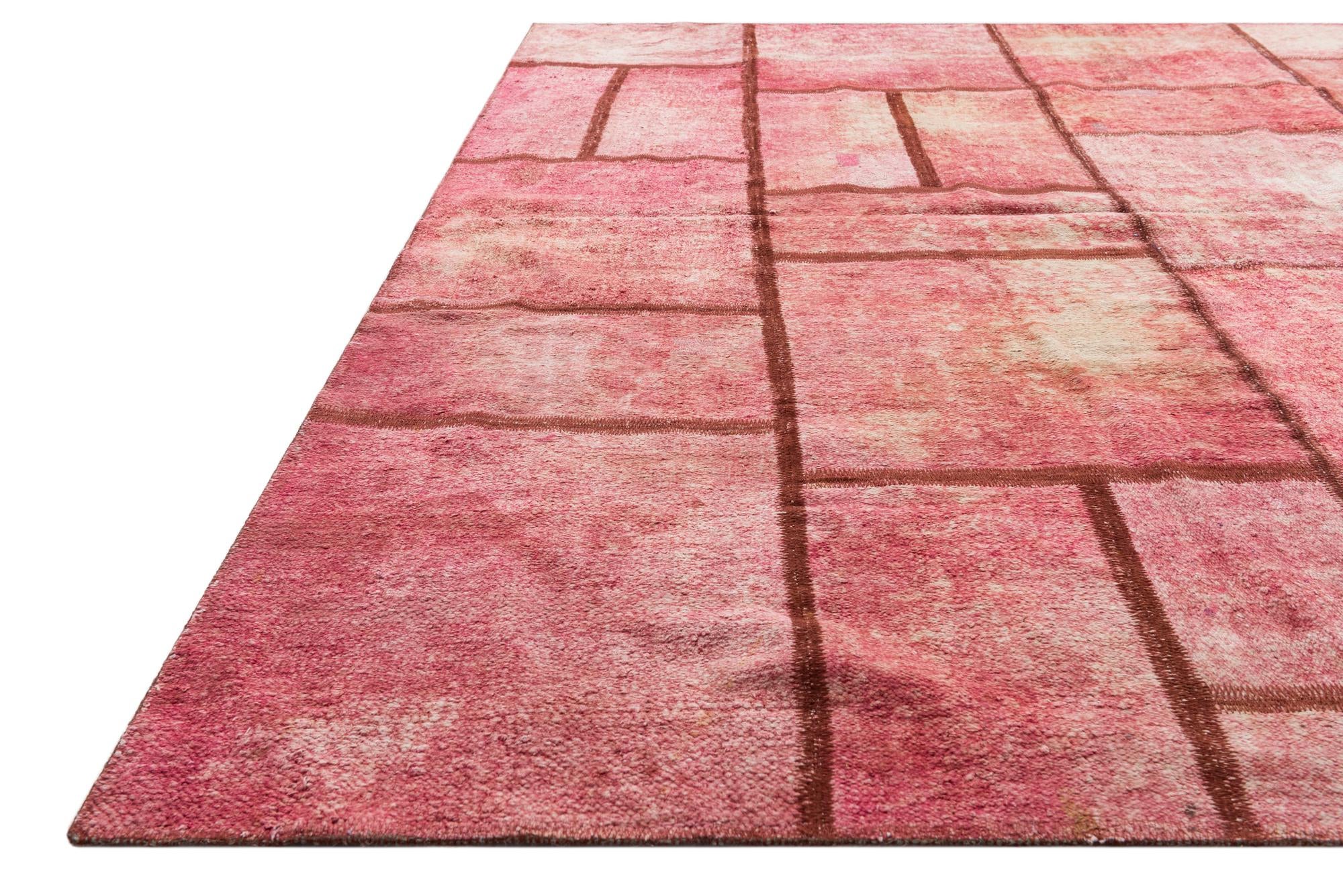 6' 10 x 9' 2 Hand Knotted Ultra Vintage Persian Wool Rug