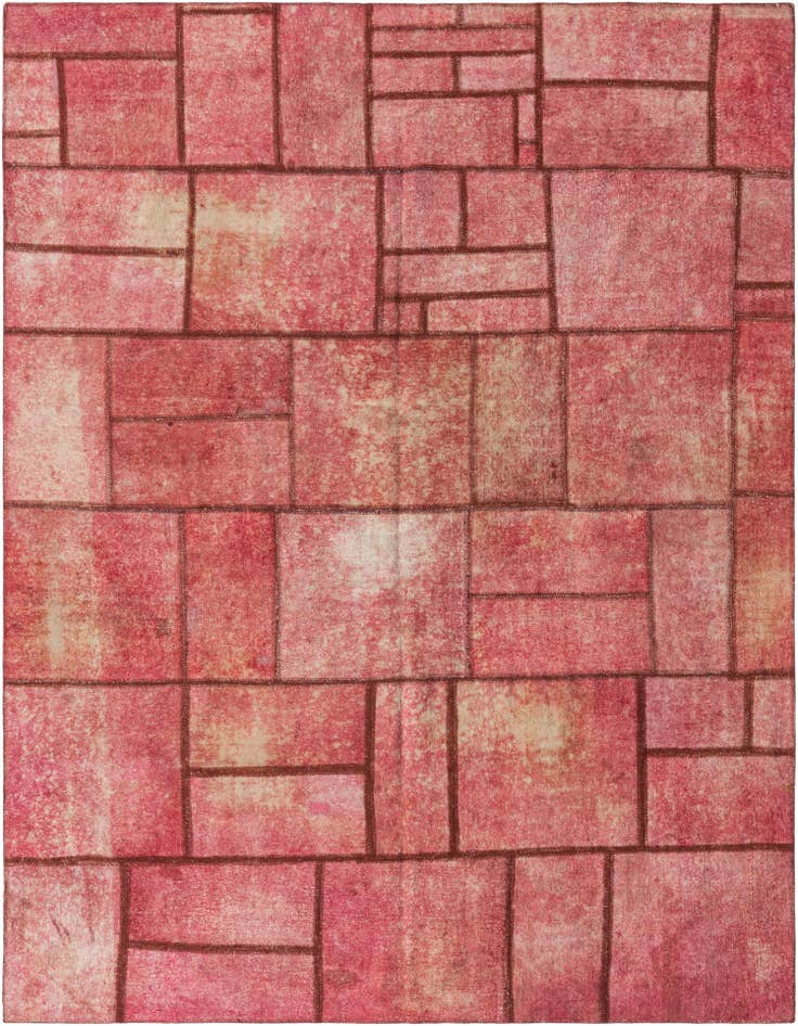 Detail image of 6' 10 x 9' 2 Hand Knotted Ultra Vintage Persian Wool Rug