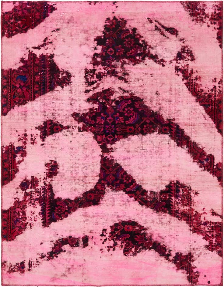 Detail image of 5' 2 x 7' Hand Knotted Ultra Vintage Persian Wool Rug
