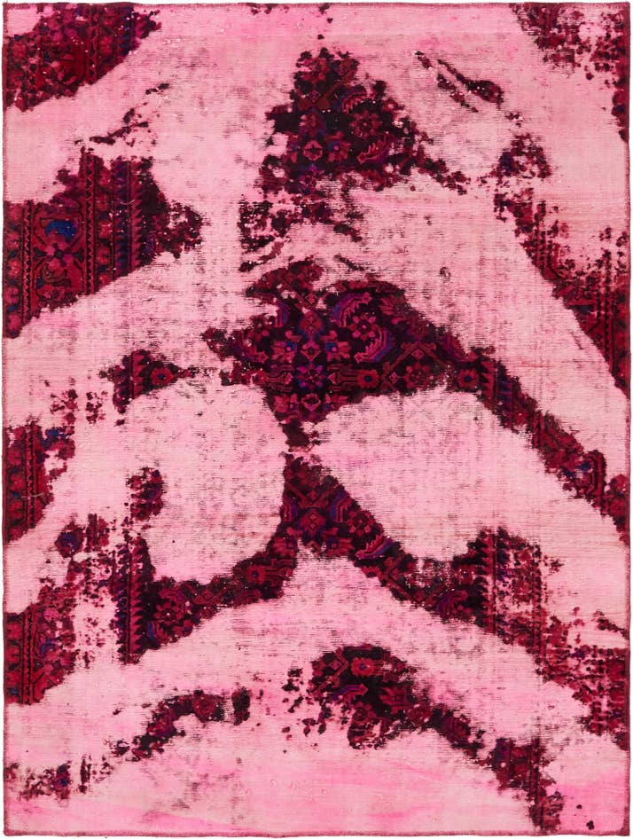 Detail image of 5' 2 x 7' Hand Knotted Ultra Vintage Persian Wool Rug