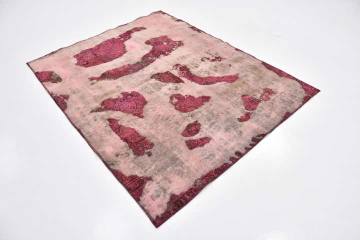 5' x 6' 4 Hand Knotted Ultra Vintage Persian Wool Rug