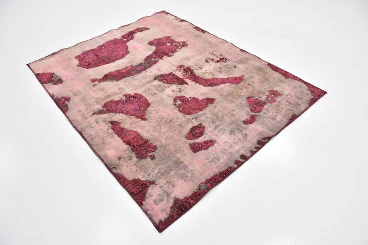 Detail image of 5' x 6' 4 Hand Knotted Ultra Vintage Persian Wool Rug