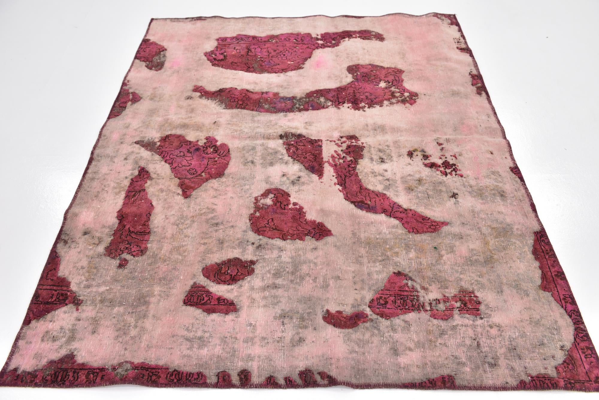 5' x 6' 4 Hand Knotted Ultra Vintage Persian Wool Rug