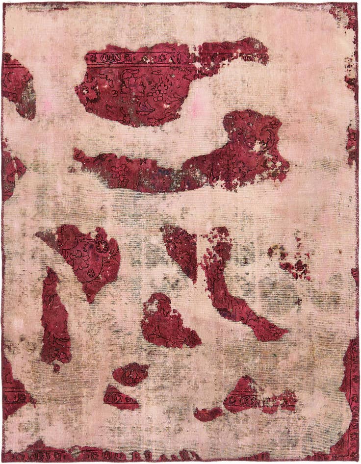 Detail image of 5' x 6' 4 Hand Knotted Ultra Vintage Persian Wool Rug