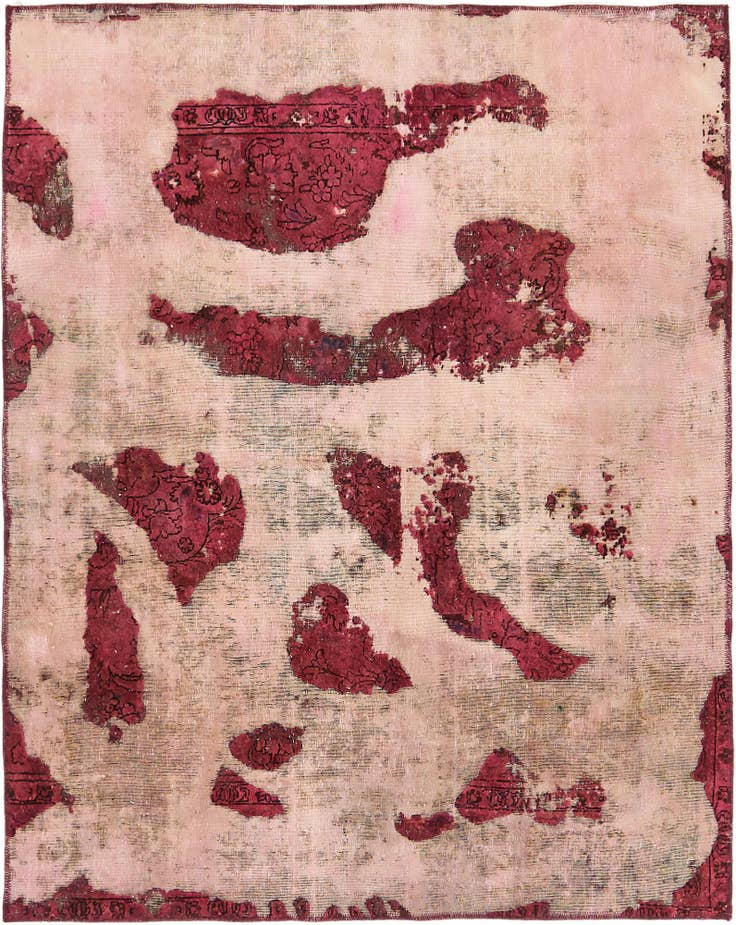 Detail image of 5' x 6' 4 Hand Knotted Ultra Vintage Persian Wool Rug