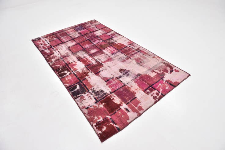 Detail image of 4' 2 x 7' 2 Hand Knotted Ultra Vintage Persian Wool Rug