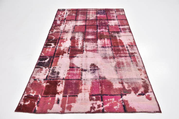 Detail image of 4' 2 x 7' 2 Hand Knotted Ultra Vintage Persian Wool Rug