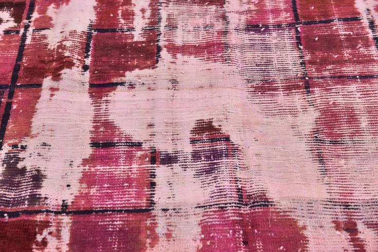 Detail image of 4' 2 x 7' 2 Hand Knotted Ultra Vintage Persian Wool Rug