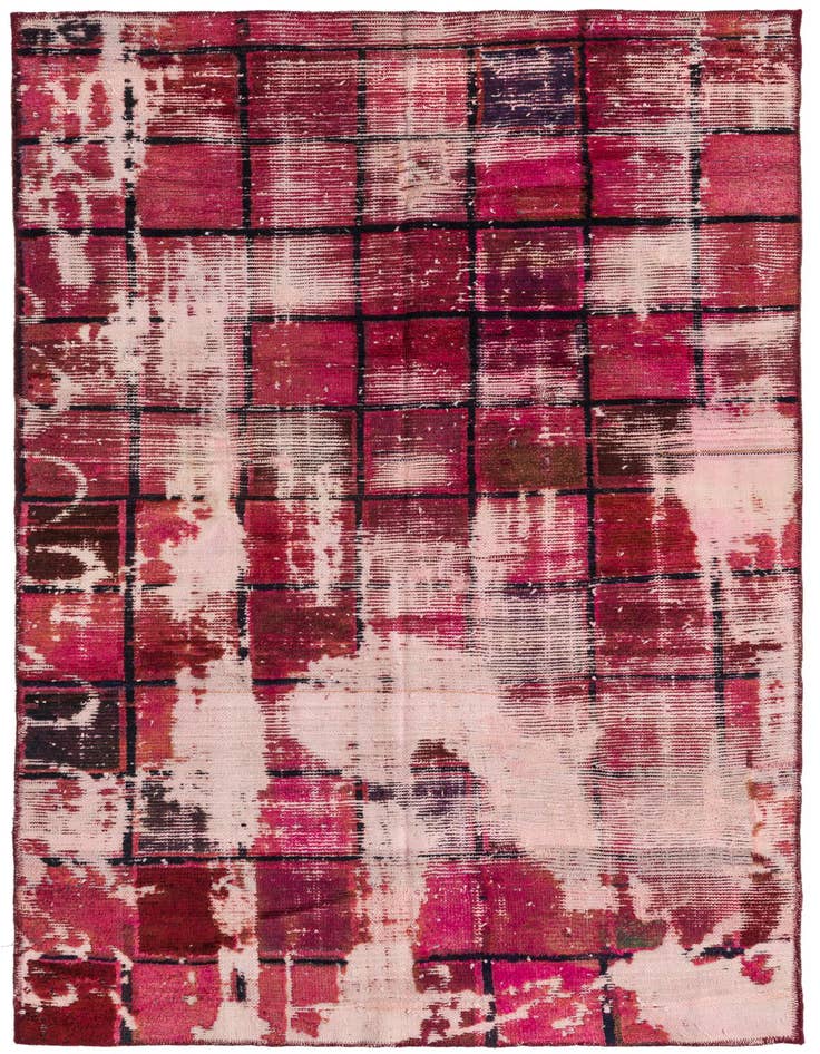 Detail image of 4' 2 x 7' 2 Hand Knotted Ultra Vintage Persian Wool Rug
