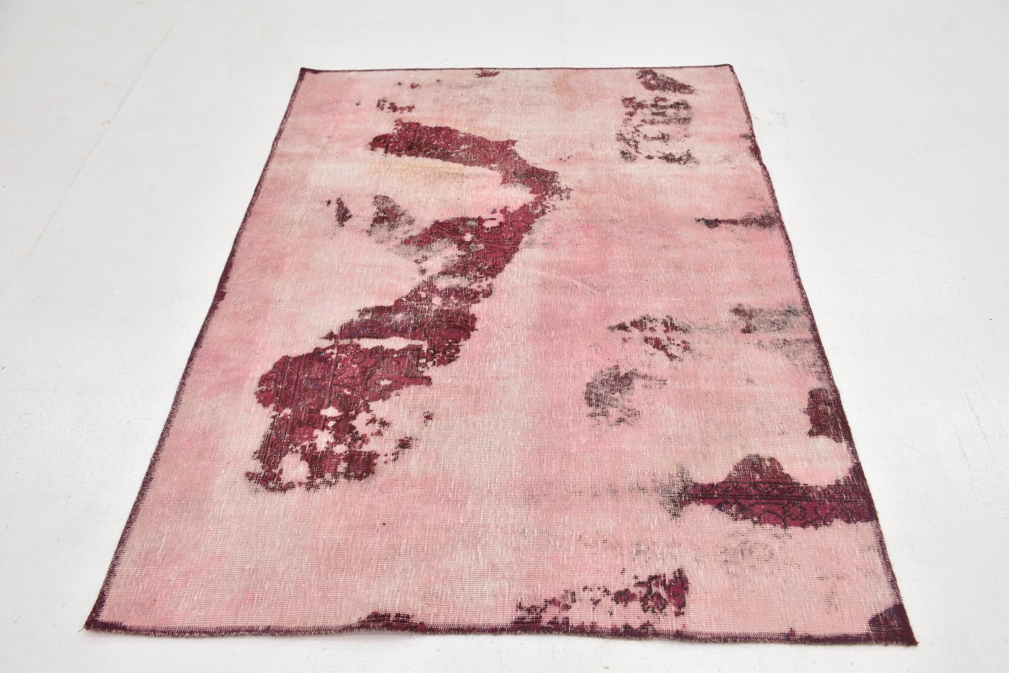 4' x 5' 10 Hand Knotted Ultra Vintage Persian Wool Rug