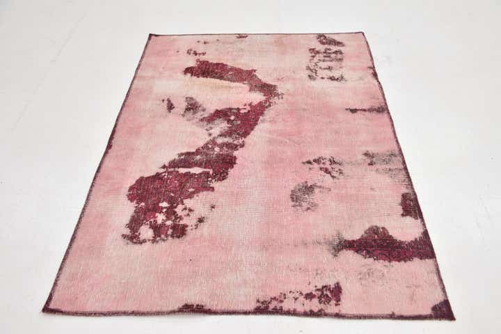 4' x 5' 10 Hand Knotted Ultra Vintage Persian Wool Rug