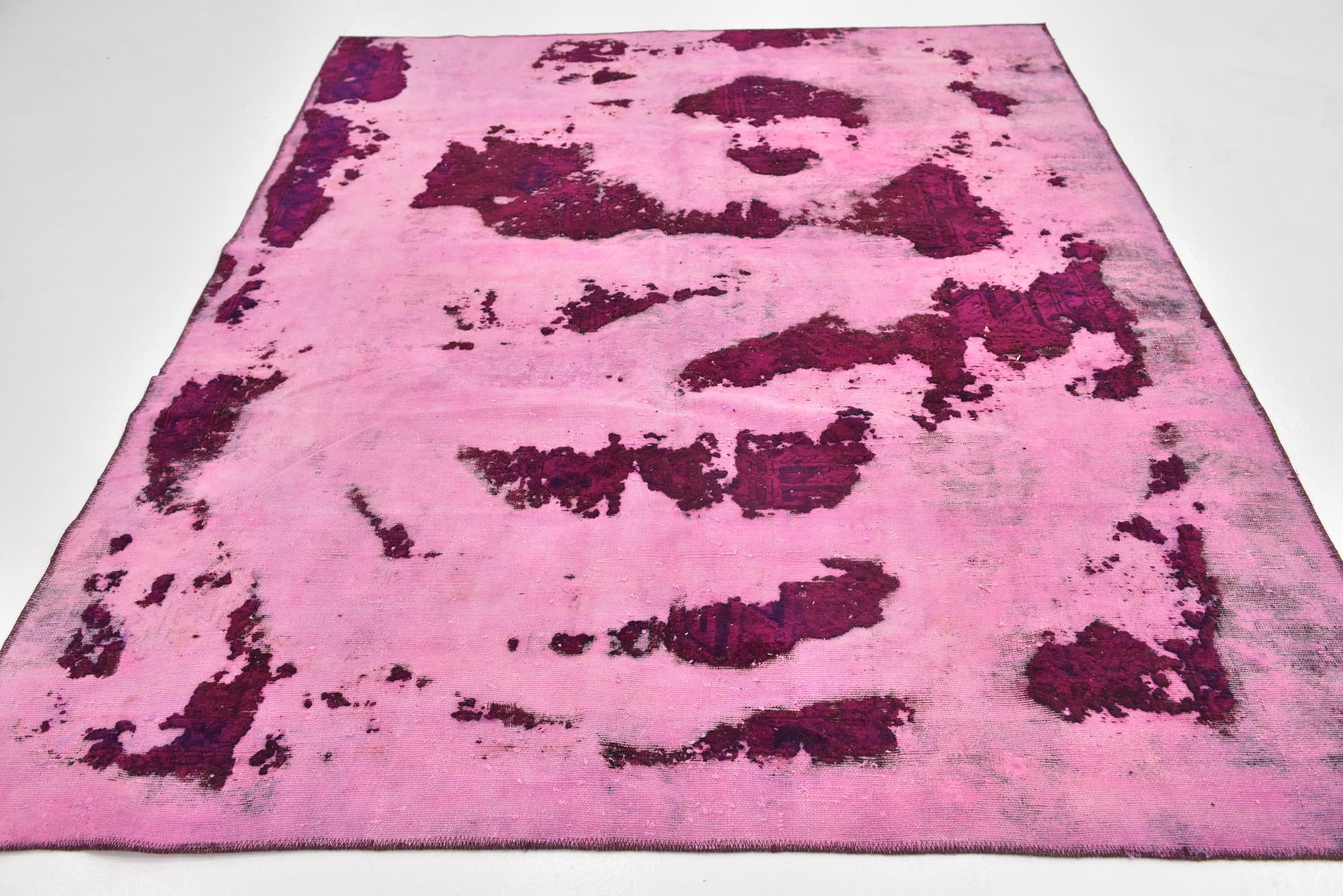 6' 3 x 8' Hand Knotted Ultra Vintage Persian Wool Rug
