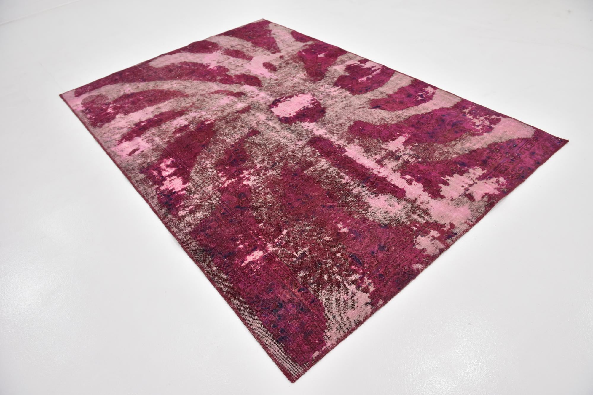 5' 10 x 8' 7 Hand Knotted Ultra Vintage Persian Wool Rug