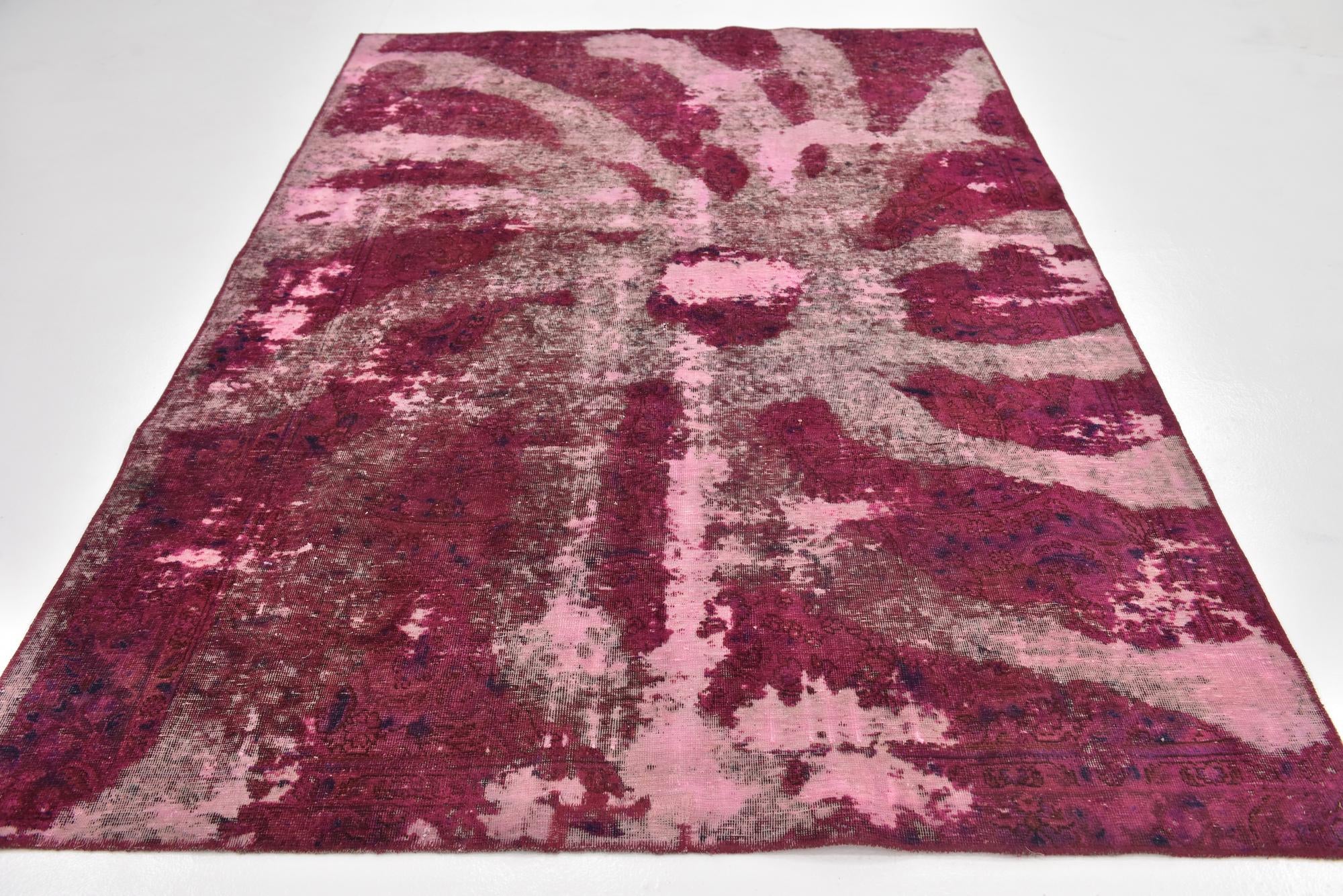 5' 10 x 8' 7 Hand Knotted Ultra Vintage Persian Wool Rug