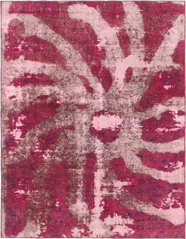 Detail image of 5' 10 x 8' 7 Hand Knotted Ultra Vintage Persian Wool Rug