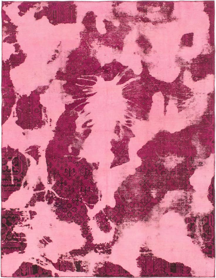 Detail image of 6' 5 x 9' 5 Hand Knotted Ultra Vintage Persian Wool Rug