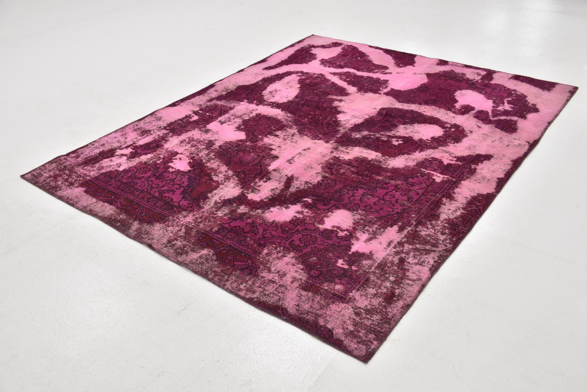 5' 9 x 7' 4 Hand Knotted Ultra Vintage Persian Wool Rug