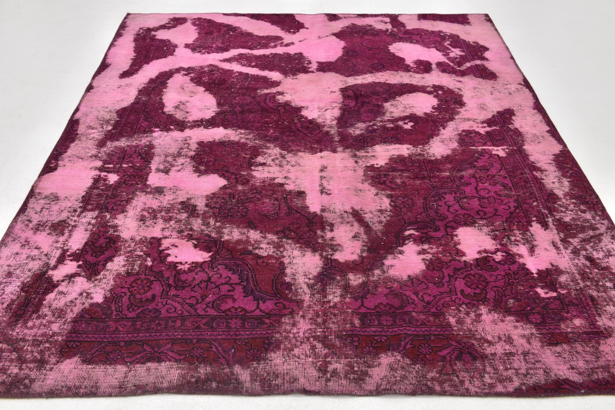 5' 9 x 7' 4 Hand Knotted Ultra Vintage Persian Wool Rug