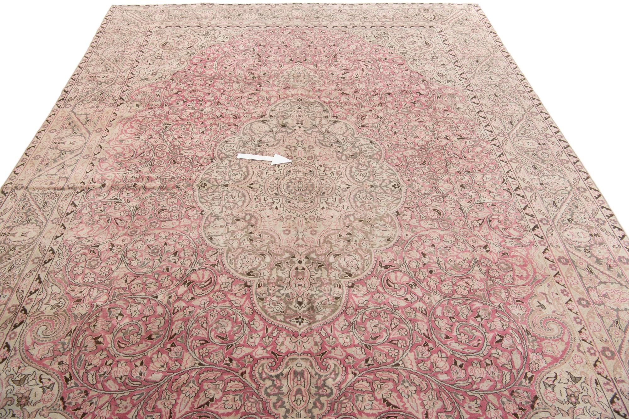 8' 2 x 12' 5 Hand Knotted Ultra Vintage Persian Wool Rug