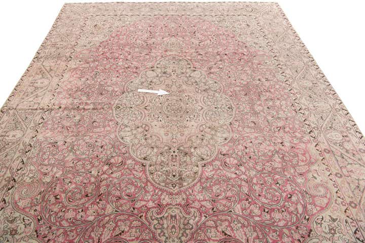 8' 2 x 12' 5 Hand Knotted Ultra Vintage Persian Wool Rug