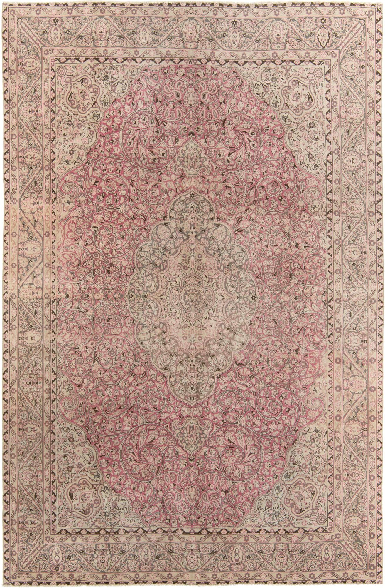 8' 2 x 12' 5 Hand Knotted Ultra Vintage Persian Wool Rug
