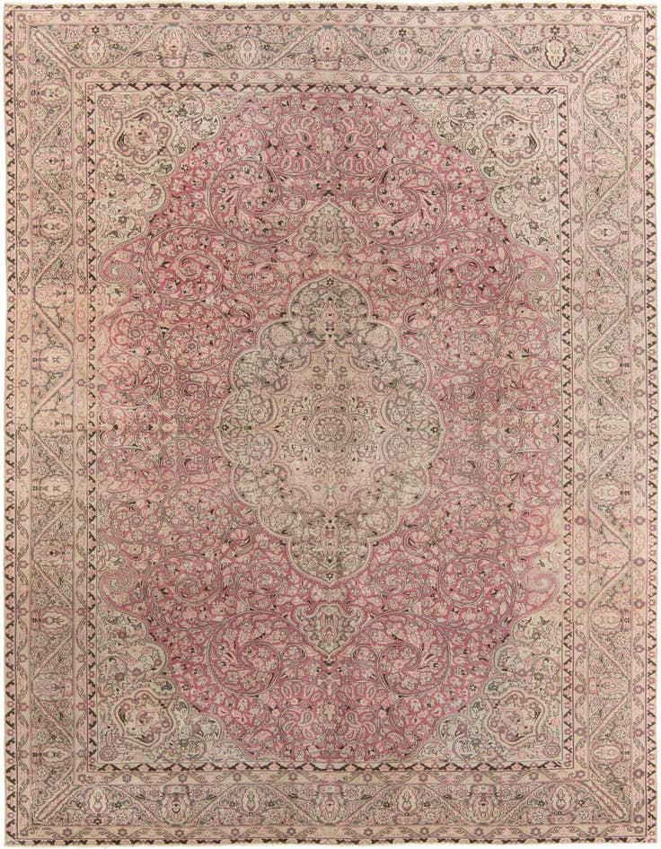 Detail image of 8' 2 x 12' 5  Hand Knotted Ultra Vintage Persian Wool Rug
