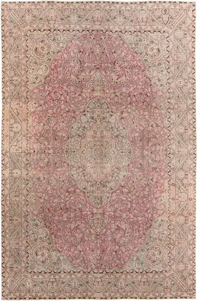 8' 2 x 12' 5 Hand Knotted Ultra Vintage Persian Wool Rug