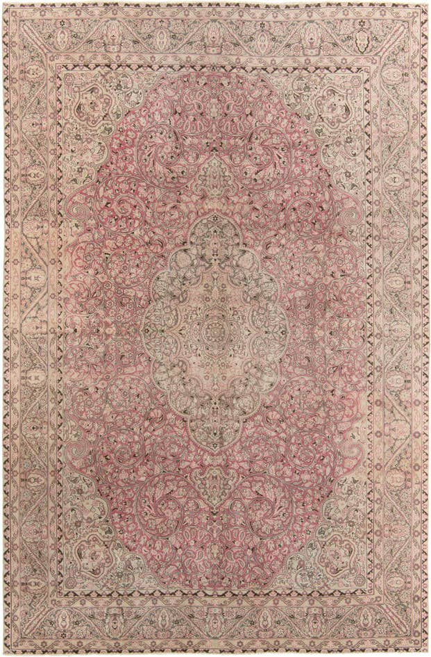 Detail image of 8' 2 x 12' 5 Hand Knotted Ultra Vintage Persian Wool Rug