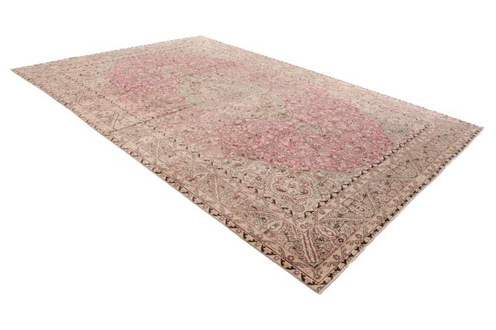 8' 2 x 12' 5 Hand Knotted Ultra Vintage Persian Wool Rug
