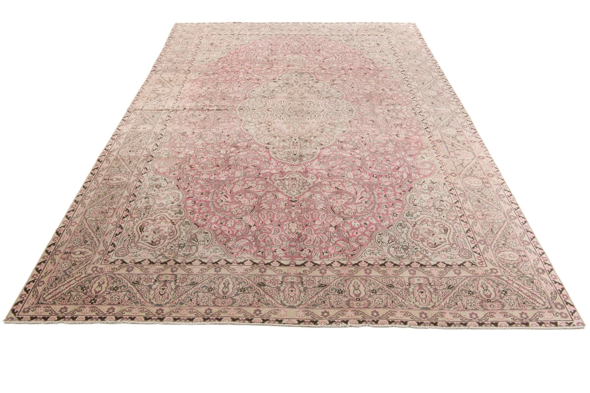 8' 2 x 12' 5 Hand Knotted Ultra Vintage Persian Wool Rug