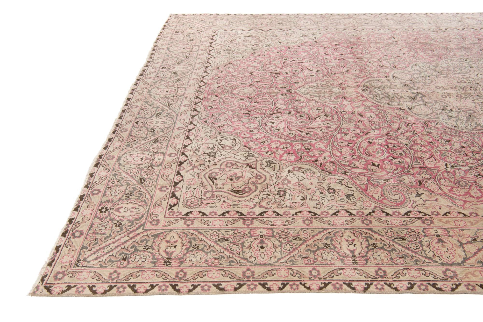 8' 2 x 12' 5 Hand Knotted Ultra Vintage Persian Wool Rug
