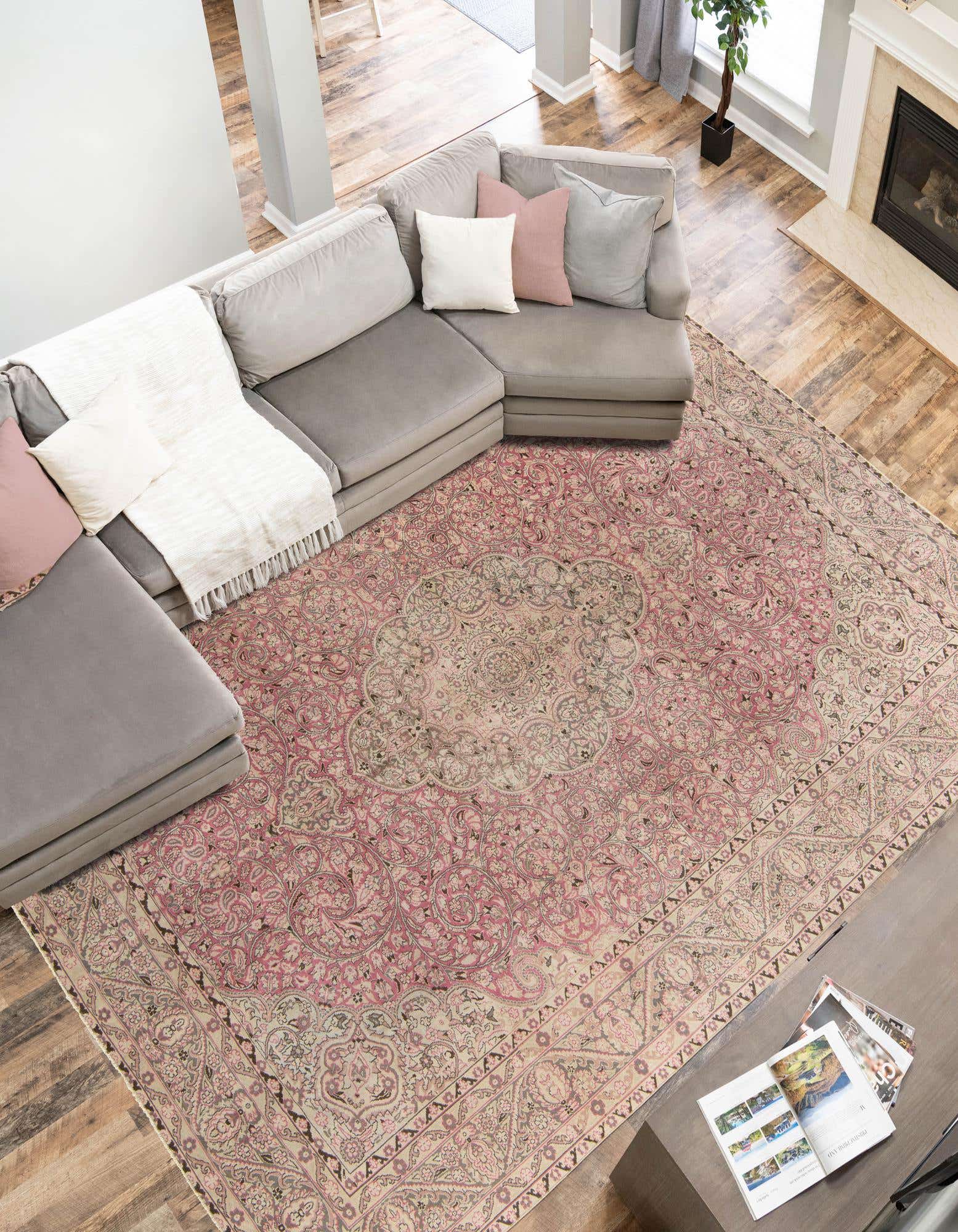 8' 2 x 12' 5 Hand Knotted Ultra Vintage Persian Wool Rug