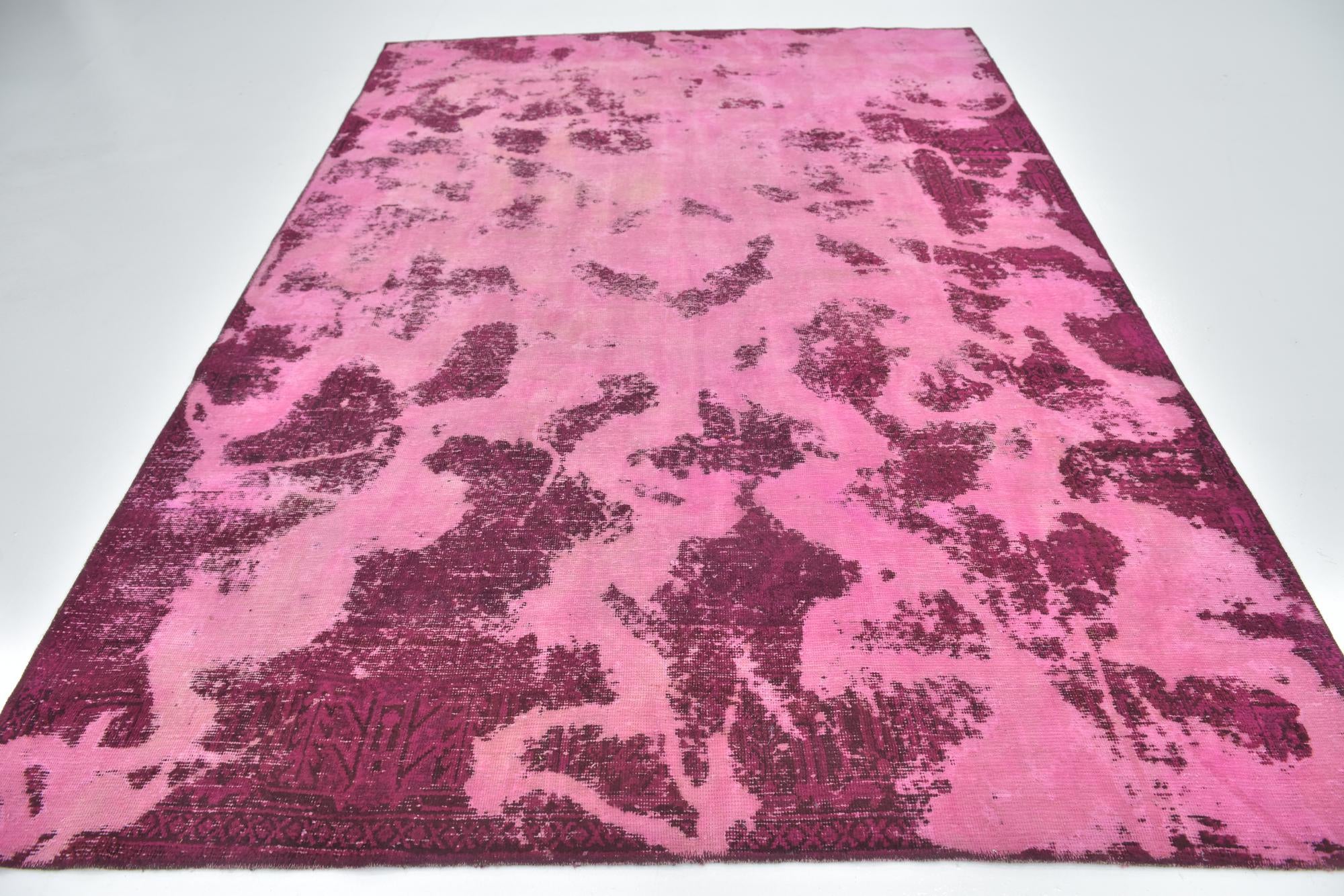 6' 10 x 9' 8 Hand Knotted Ultra Vintage Persian Wool Rug