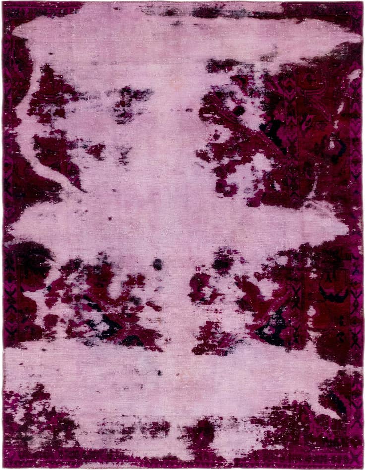 Detail image of 5' 2 x 9' 2 Hand Knotted Ultra Vintage Persian Wool Rug