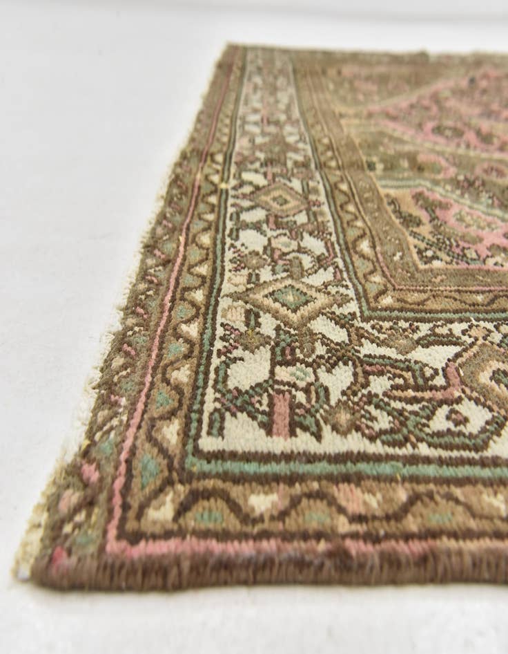 Detail image of 6' 2 x 9' 8 Hand Knotted Ultra Vintage Persian Wool Rug