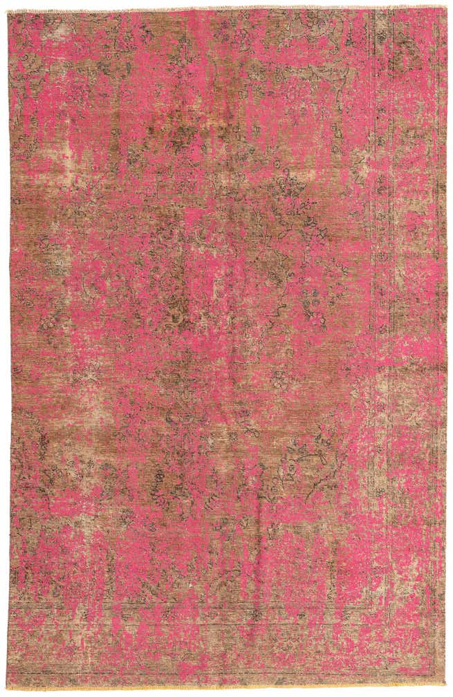 5' 9 x 9' Hand Knotted Ultra Vintage Persian Wool Rug