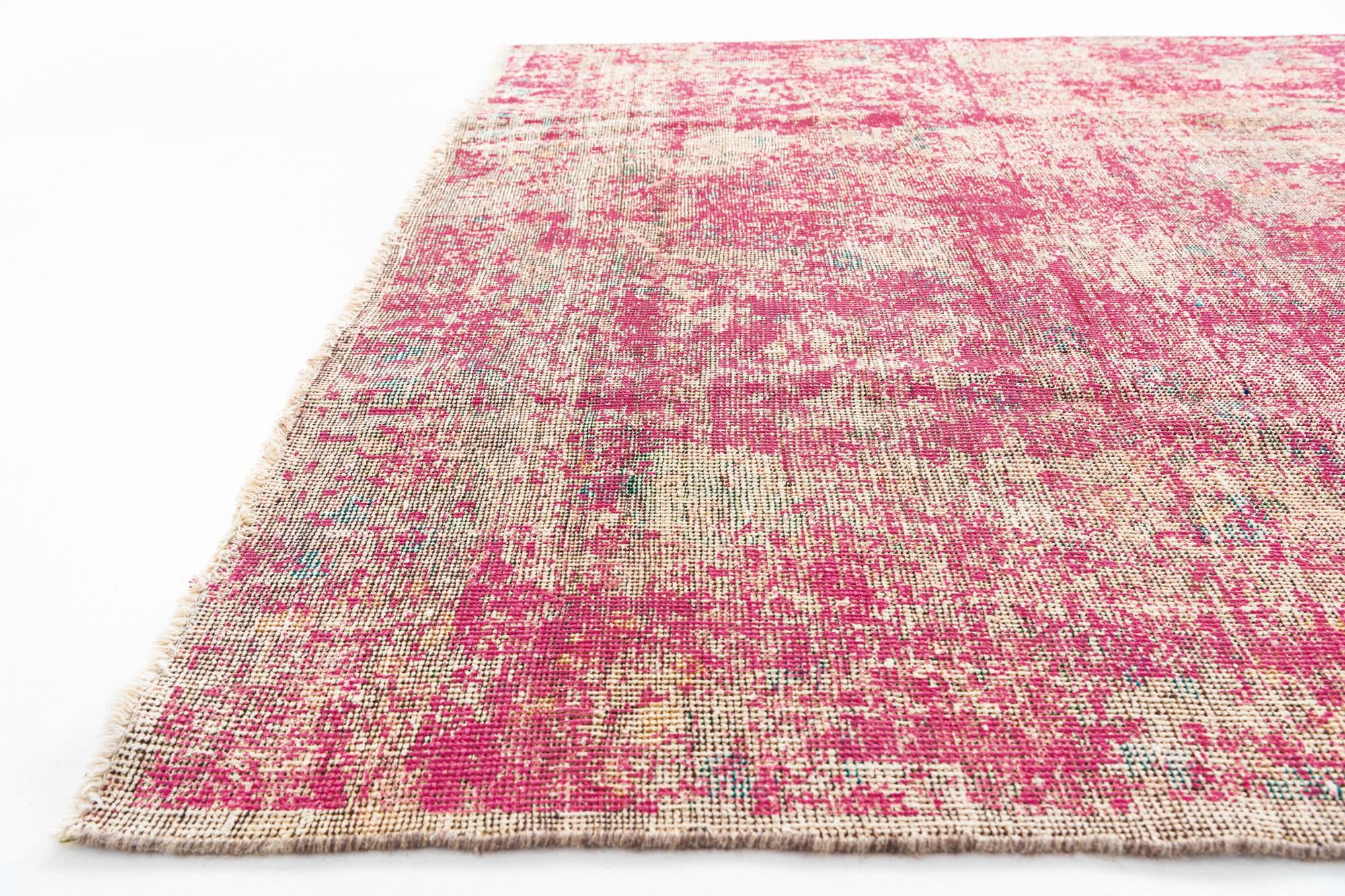 6' 4 x 9' 1 Hand Knotted Ultra Vintage Persian Wool Rug