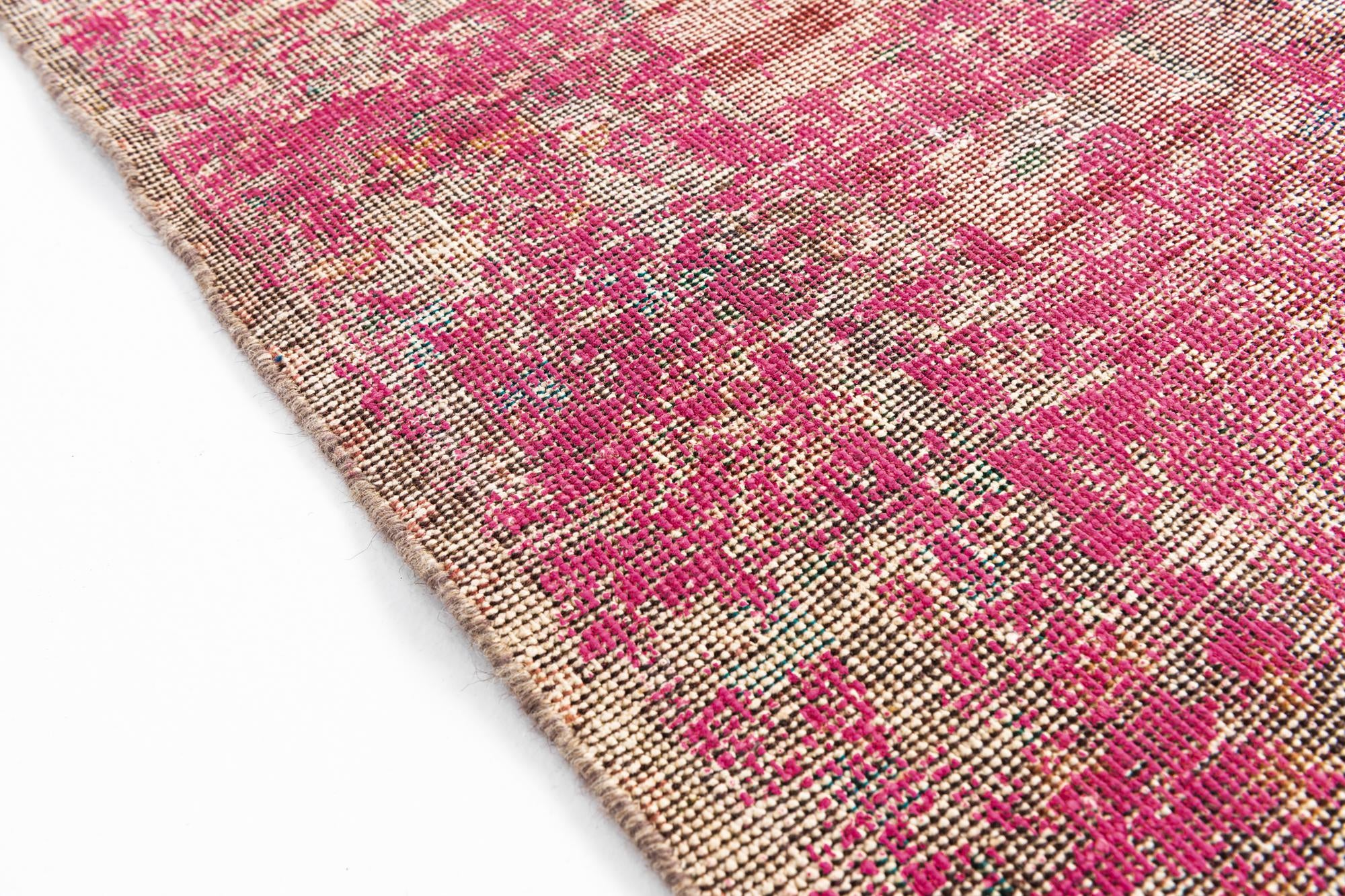 6' 4 x 9' 1 Hand Knotted Ultra Vintage Persian Wool Rug