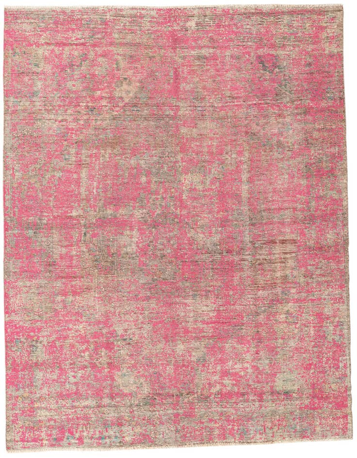 Detail image of 6' 4 x 9' 1 Hand Knotted Ultra Vintage Persian Wool Rug