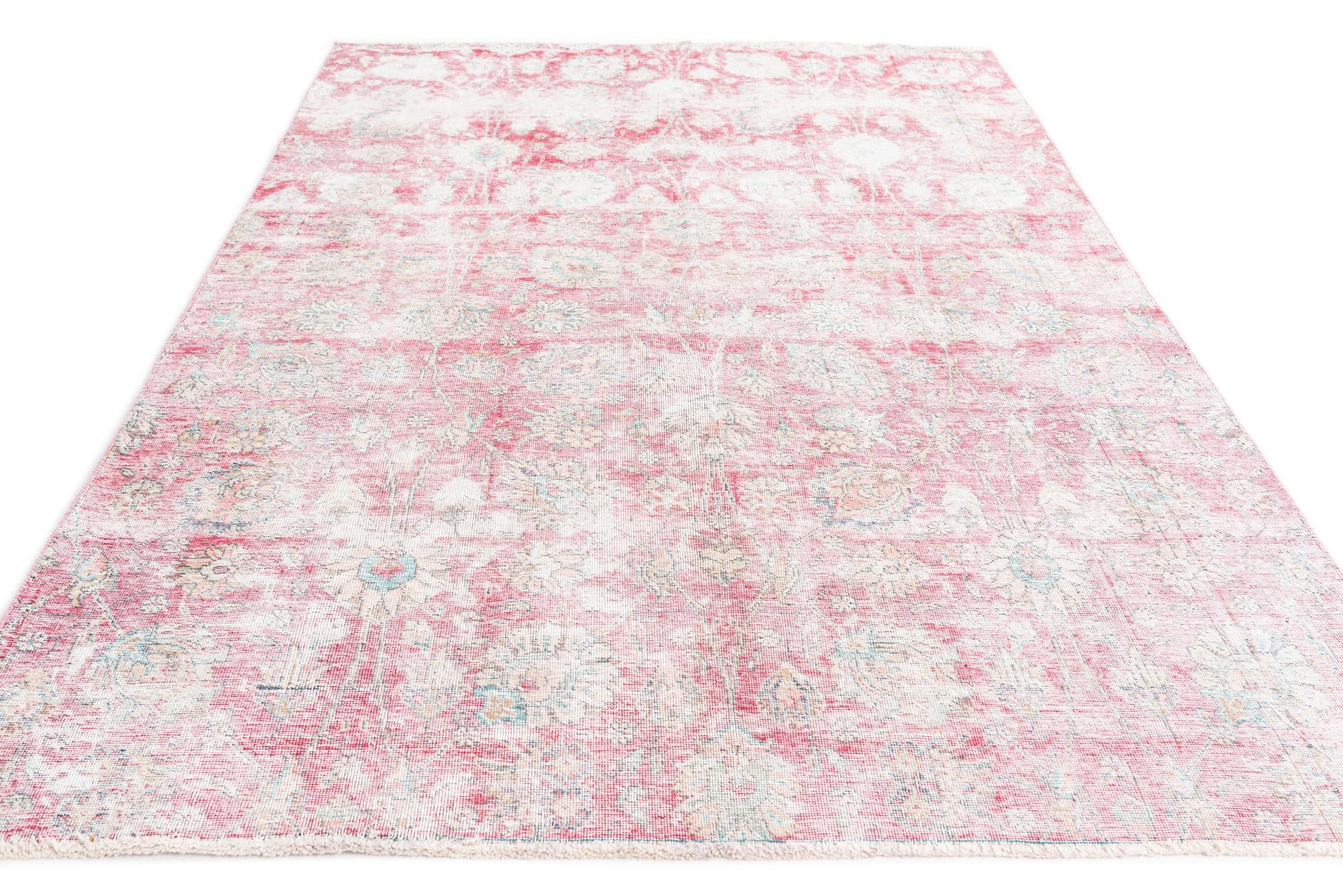 5' 2 x 8' 7 Hand Knotted Ultra Vintage Persian Wool Rug