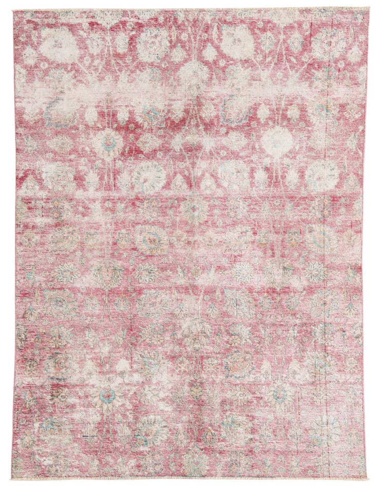 Detail image of 5' 2 x 8' 7 Hand Knotted Ultra Vintage Persian Wool Rug