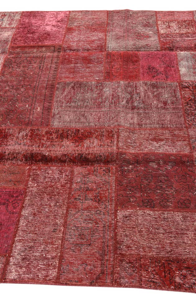 Detail image of 6' 2 x 9' 2 Hand Knotted Ultra Vintage Persian Wool Rug